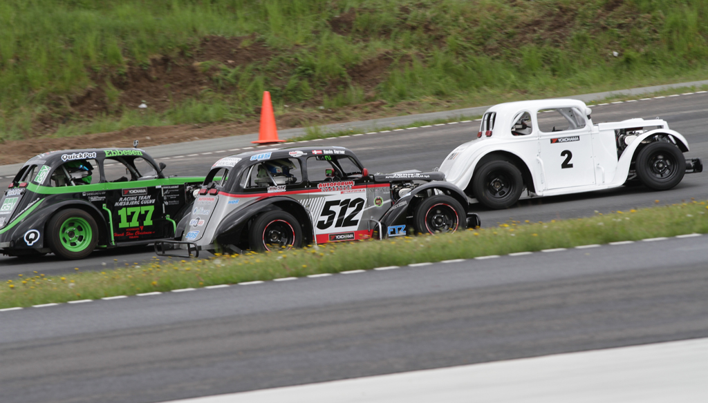 I første løb kæmpede Kevin sig op i feltet.
(Foto: Motorsporten.dk)